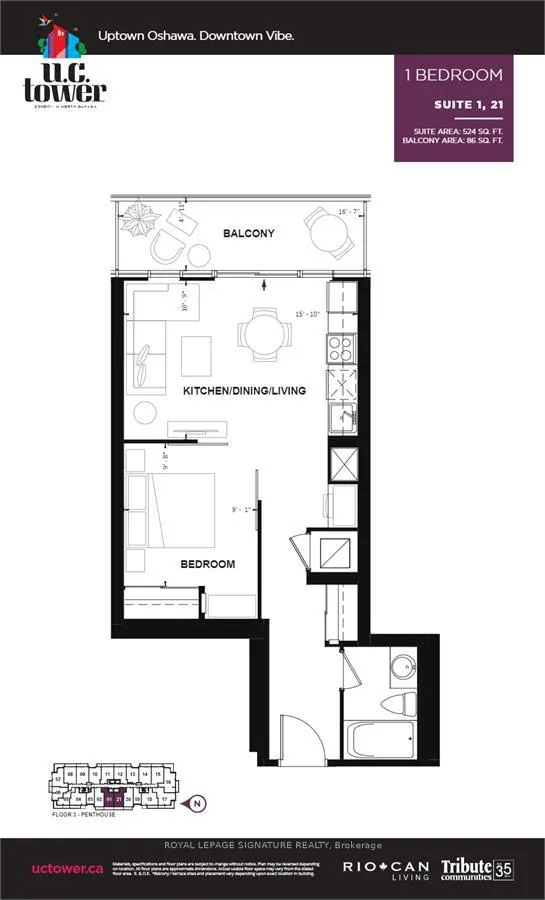 Front of Unit 2121, 2550 Simcoe Street N