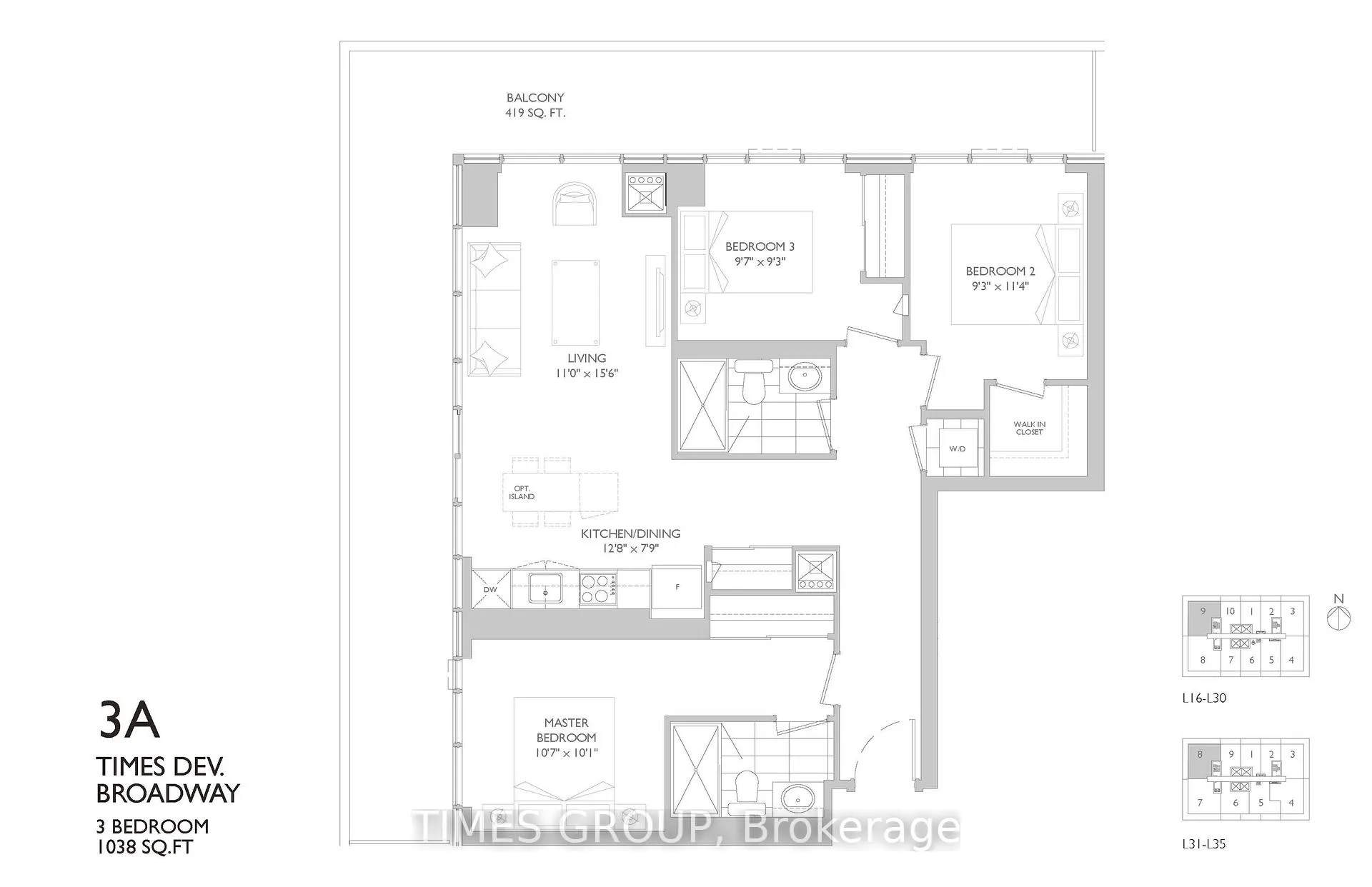 Photo 9 of Unit 3508, 65 Broadway Avenue, Toronto, Mount Pleasant West — HOMEH
