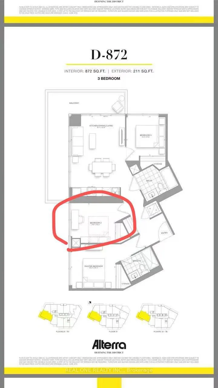 Front of Unit 1708 Room #1, 159 Wellesley Street E