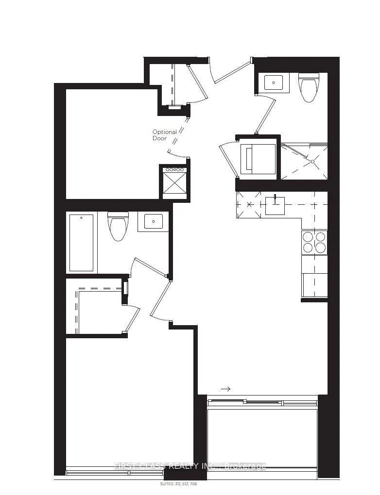Front of Unit 312, 38 Andre De Grasse Street