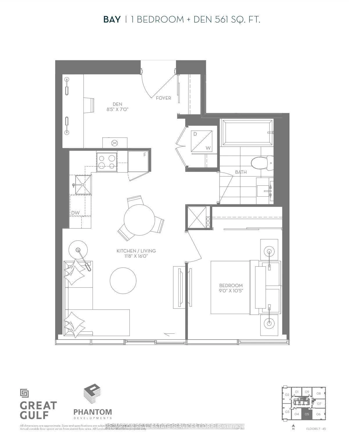 Front of Unit 1605, 8 Cumberland Street