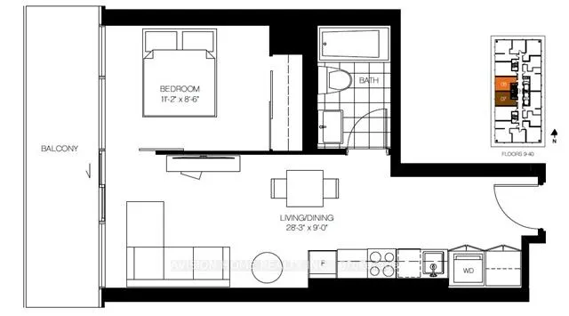 Photo 3 of Unit 1407, 50 Charles Street, Toronto, Church-Yonge Corridor — HOMEH