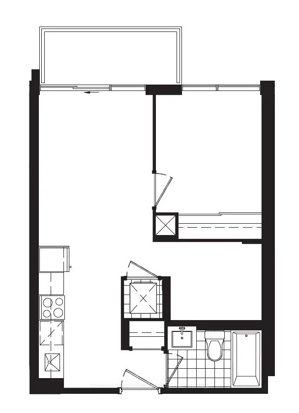 Front of Unit 1605, 75 James Street S