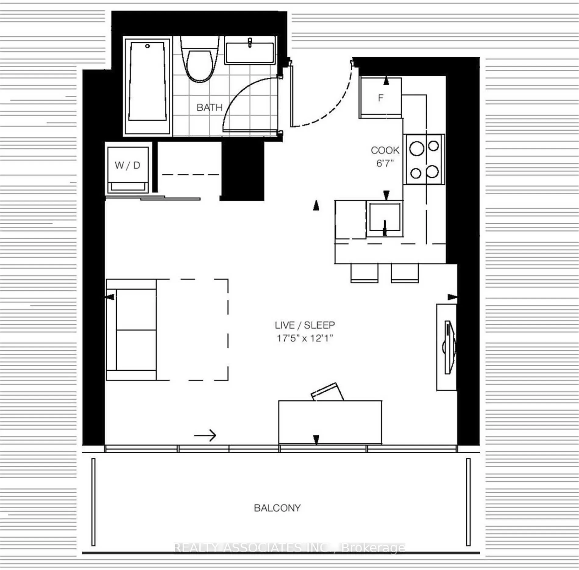 Front of Unit 2304, 57 St Joseph Street