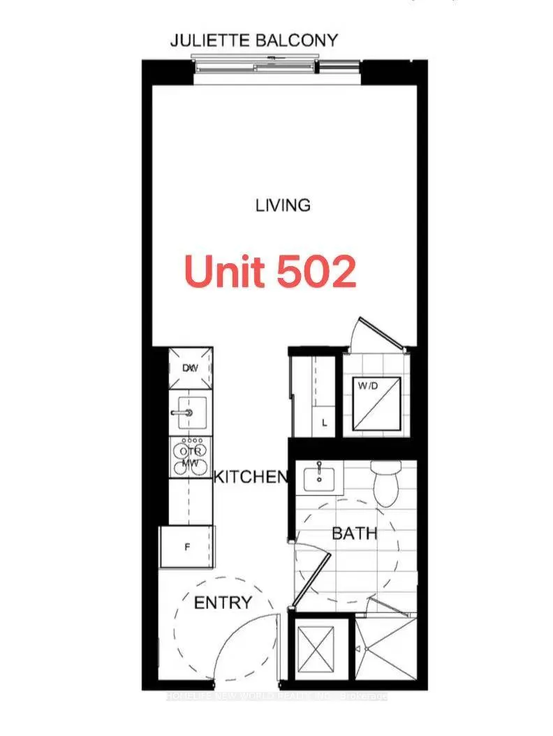 Front of Unit 502, 10 Oak Street