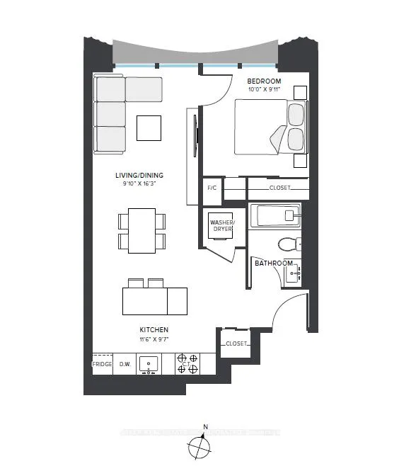 Front of Unit 1001, 131 Mill Street