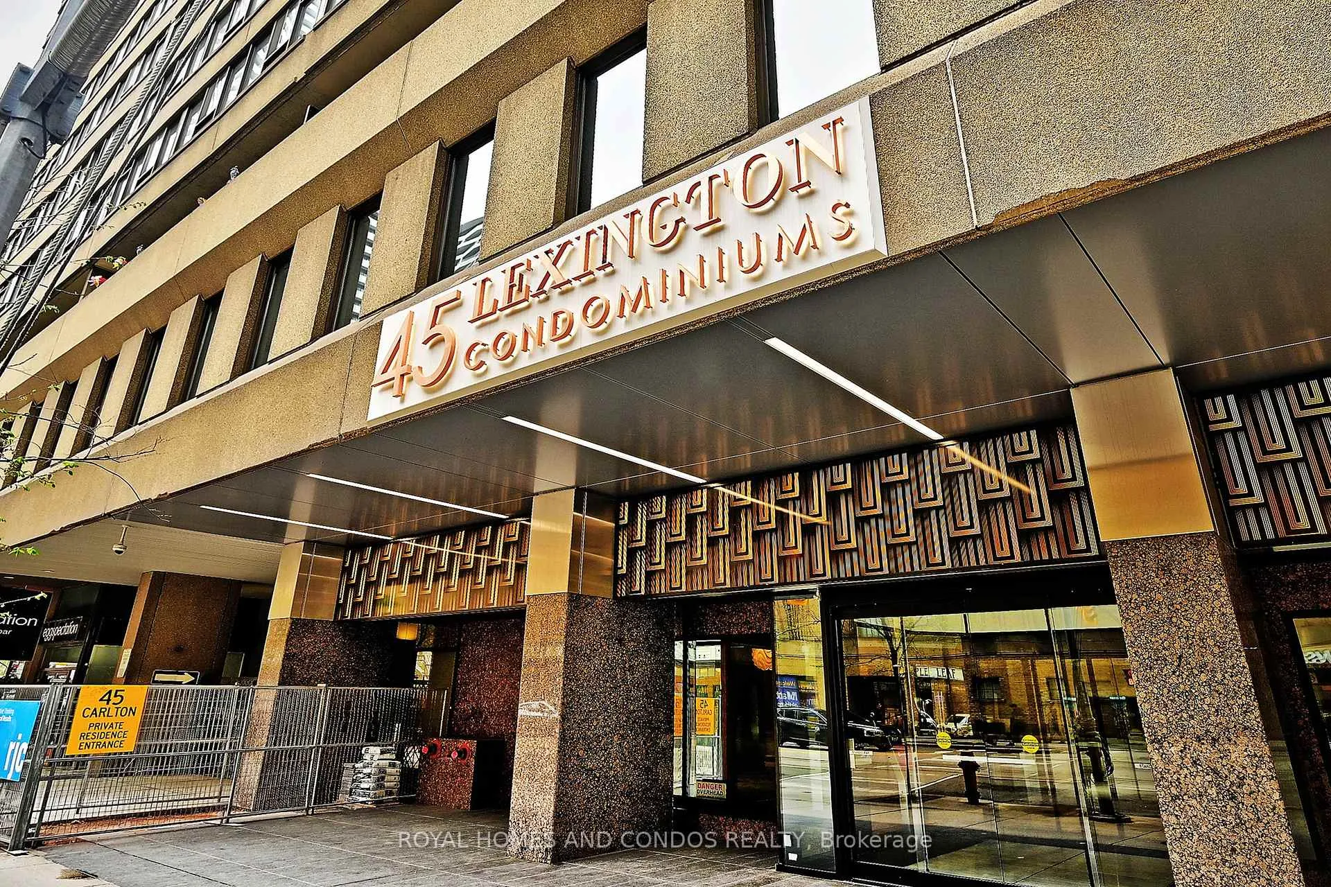 Front of Unit 1111, 45 Carlton Avenue