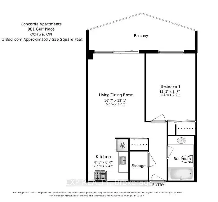 Front of Unit 316, 981 Gulf Place