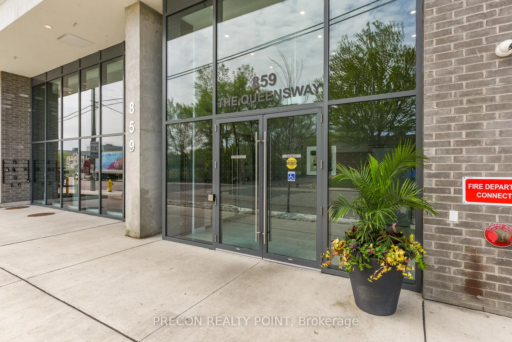 Front of Unit 212, 859 The Queensway