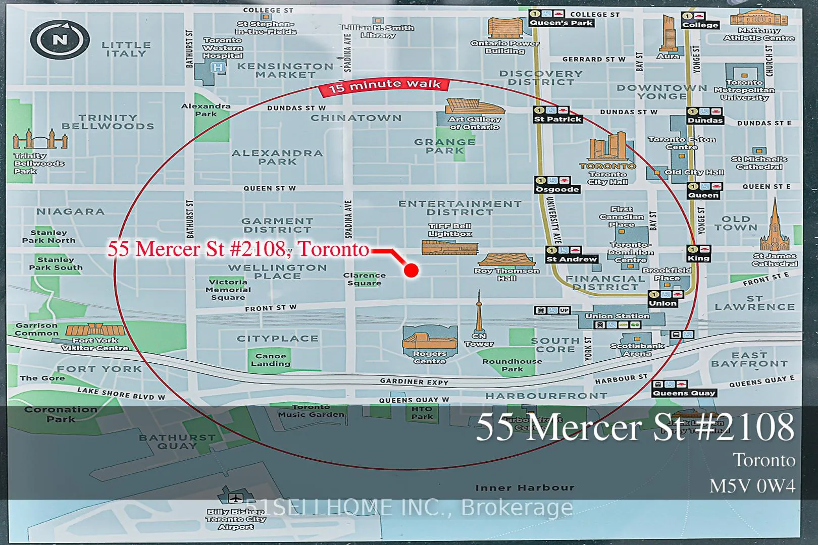 Photo 4 of Unit 2108, 55 Mercer Street, Toronto, Waterfront Communities — HOMEH