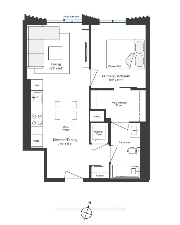 Photo 3 of Unit 1211, 65 Trinity Street, Toronto, Waterfront Communities — HOMEH