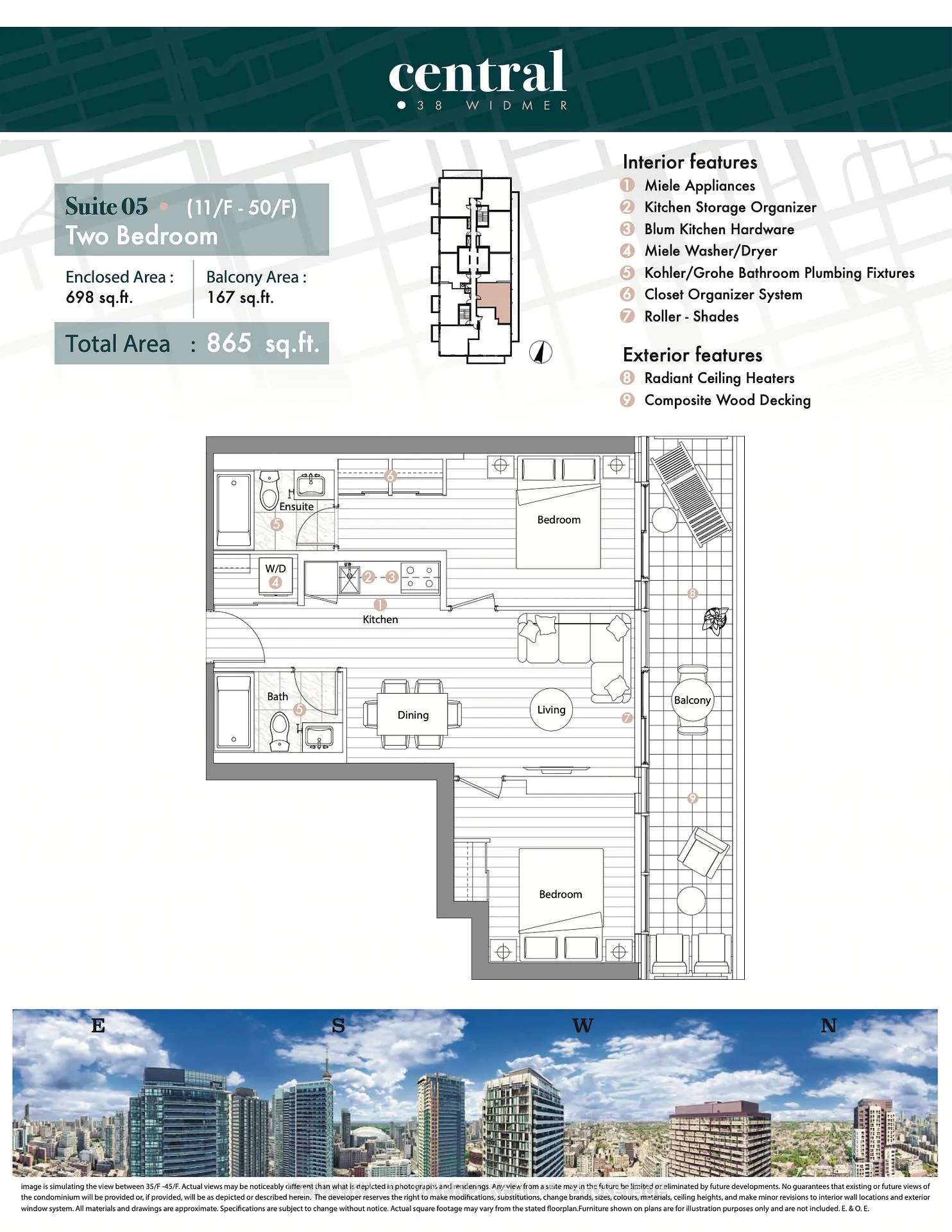 Photo 7 of Unit 3905, 38 Widmer Street, Toronto, Waterfront Communities — HOMEH