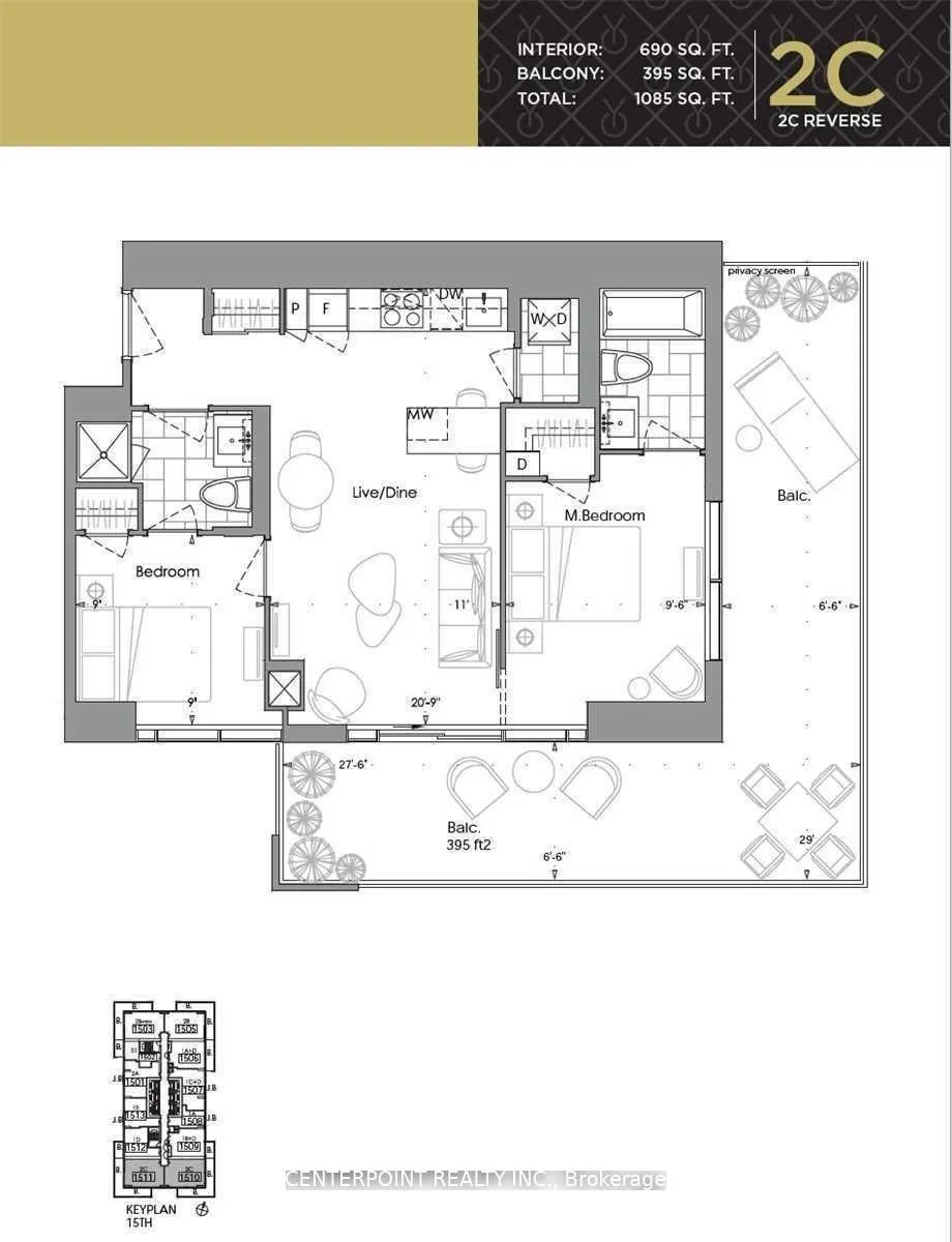 Photo 2 of Unit 1510, 7 Grenville Street, Toronto, Bay Street Corridor — HOMEH