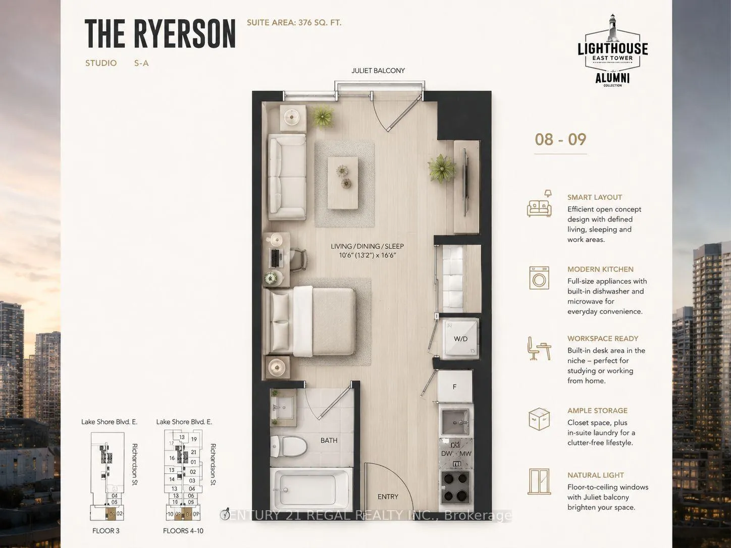 Photo 12 of Unit 908, 20 Richardson Street, Toronto, Waterfront Communities — HOMEH