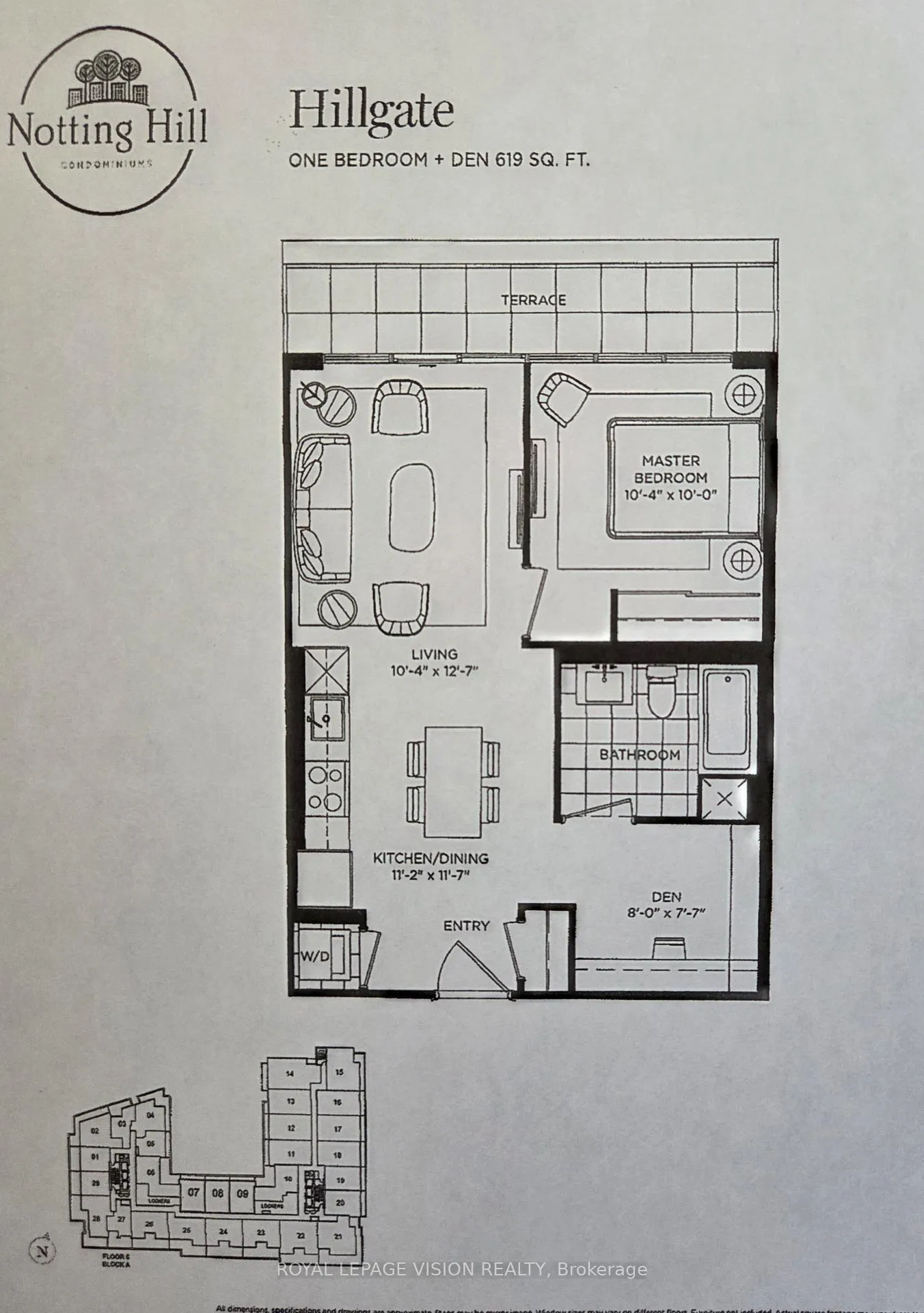 Front of Unit 508, 4010 Eglinton Avenue W