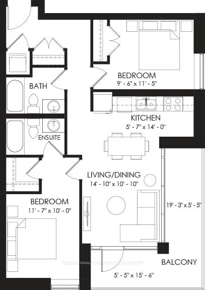 Photo 14 of Unit 2305, 60 Charles Street W, Kitchener, City Commercial Core — HOMEH