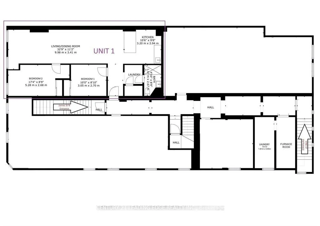 Front of Unit 201, 113 James Street N