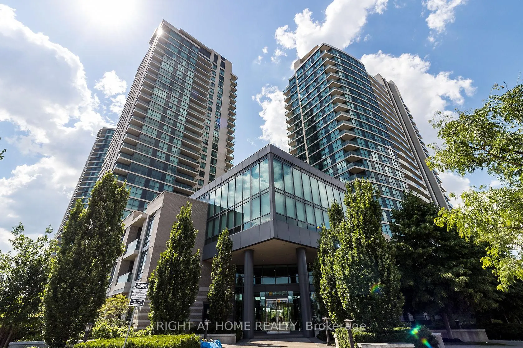 Front of Unit 2805, 215 Sherway Gardens Road