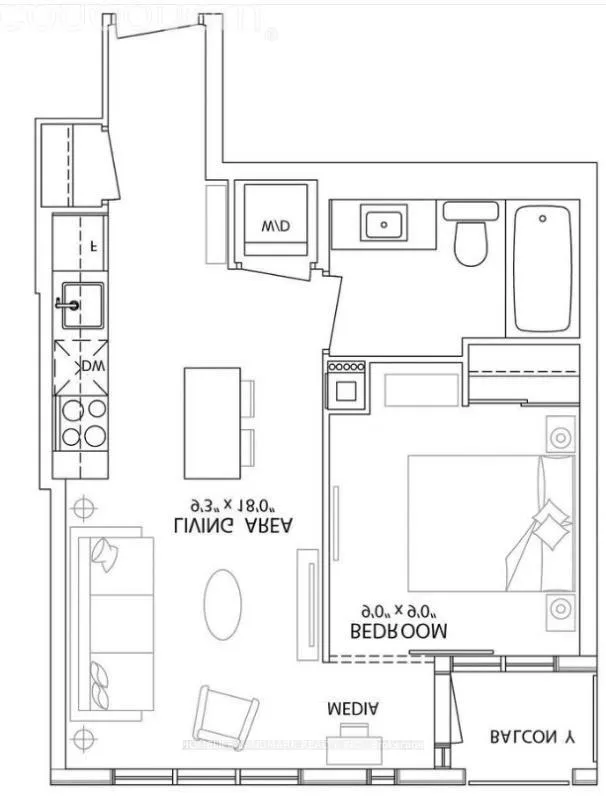 Front of Unit 704, 1 Yorkville Avenue