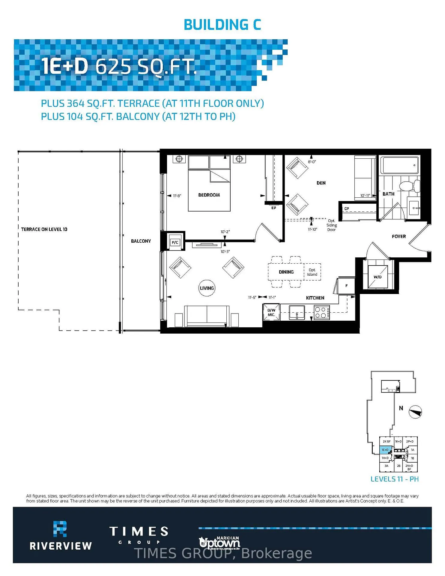 Photo 7 of Unit 1809, 38 Water Walk Drive, Markham, Unionville — HOMEH
