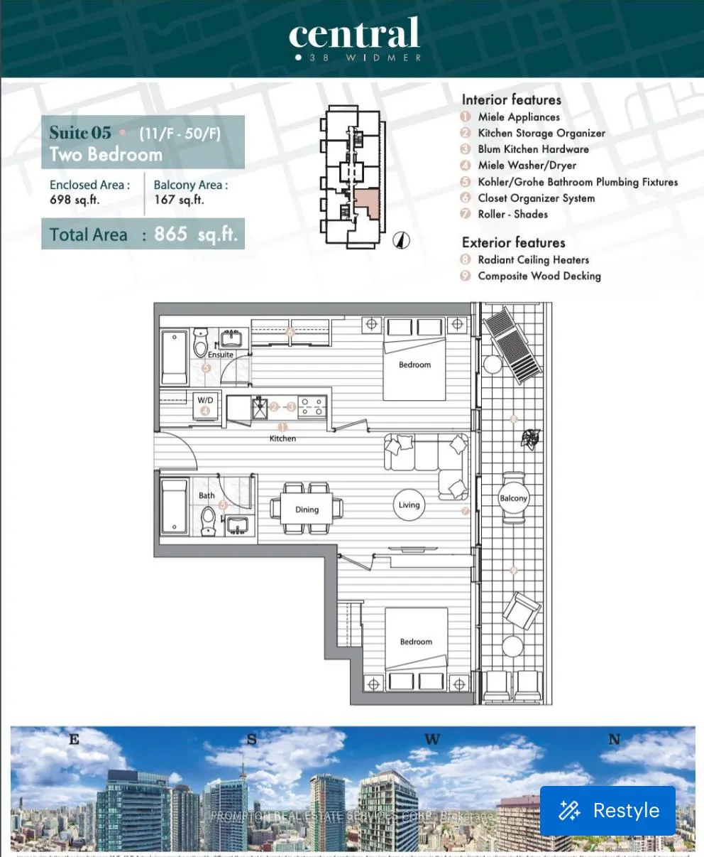 Photo 1 of Unit 505, 38 Widmer Street, Toronto, Waterfront Communities — HOMEH