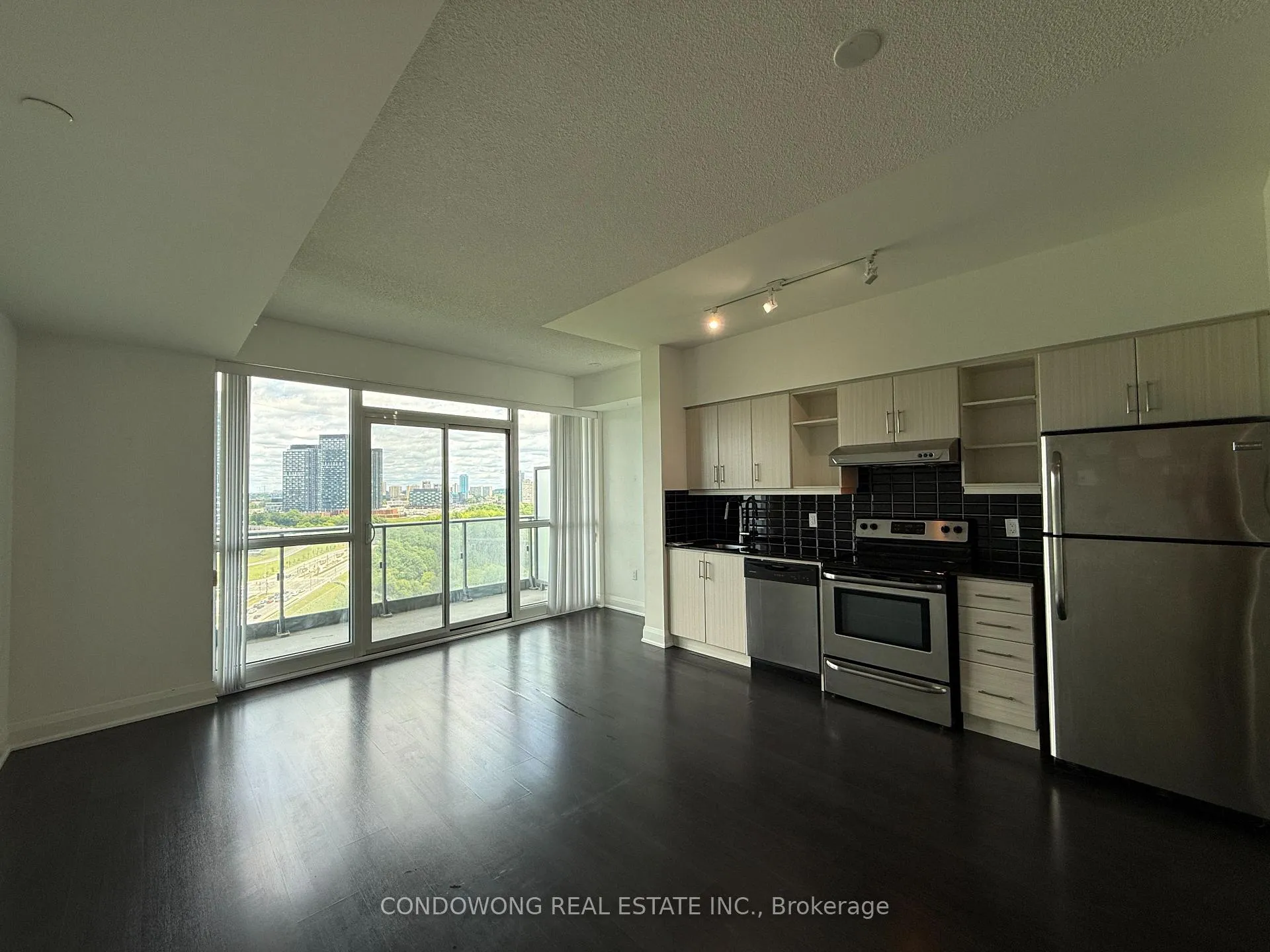Front of Unit 1418, 160 Vanderhoof Avenue