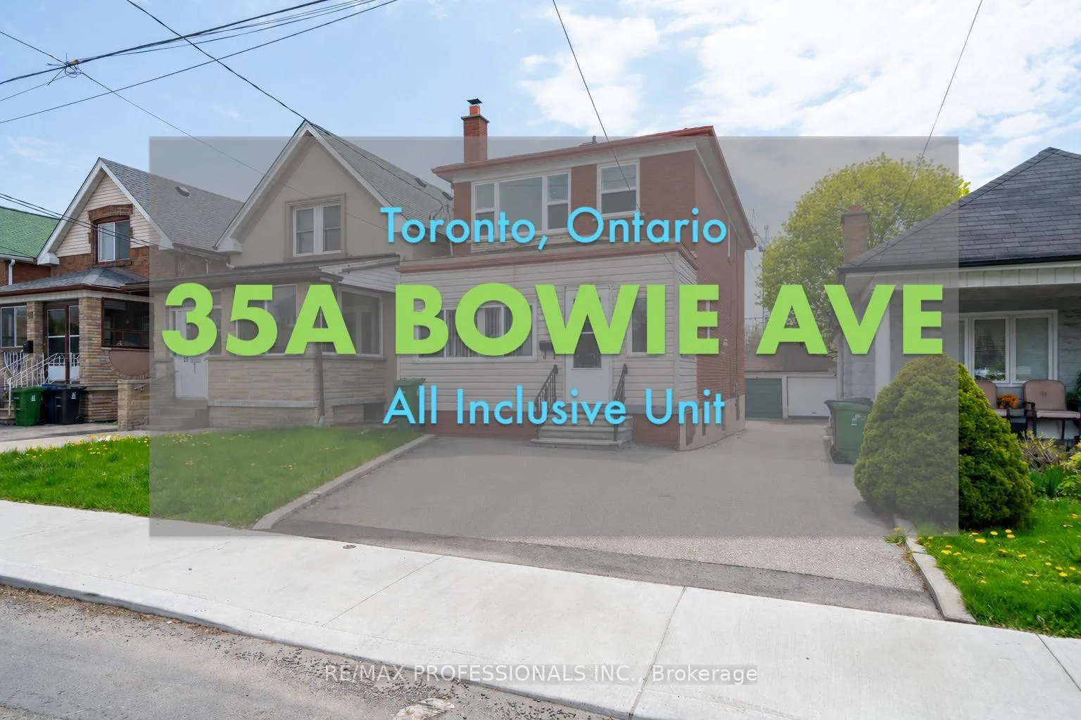 Front of Unit Bsmt, 35A Bowie Avenue