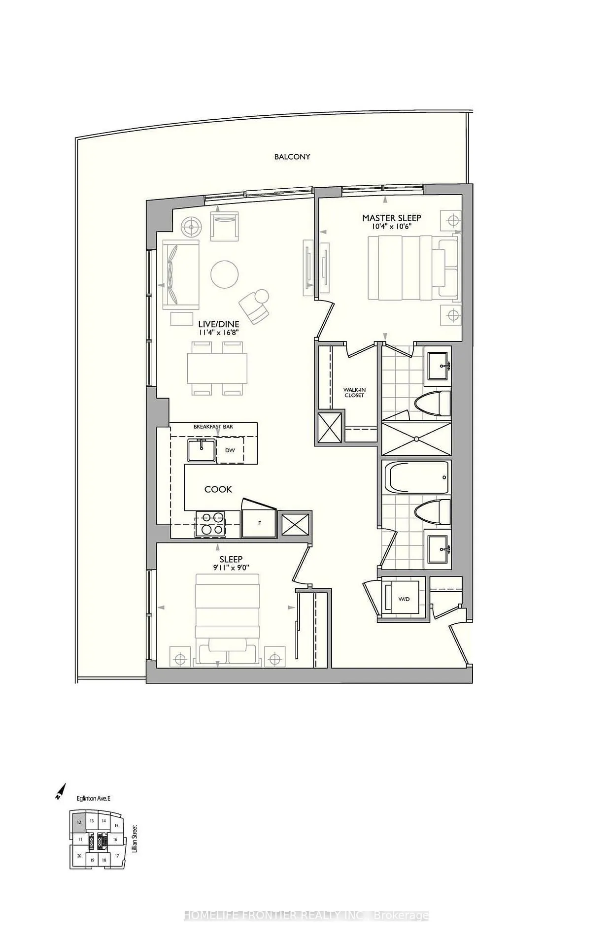 Photo 4 of Unit 3112, 98 Lillian Street, Toronto, Mount Pleasant West — HOMEH