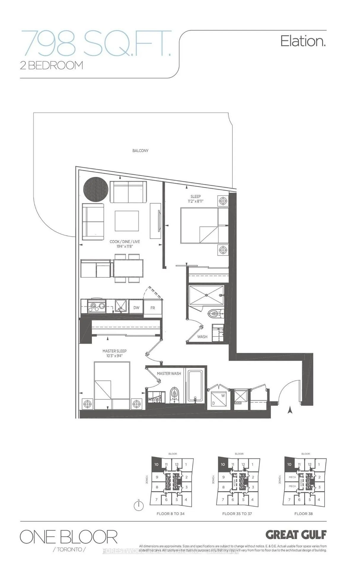 Photo 2 of Unit 1410, 1 Bloor Street E, Toronto, Church-Yonge Corridor — HOMEH