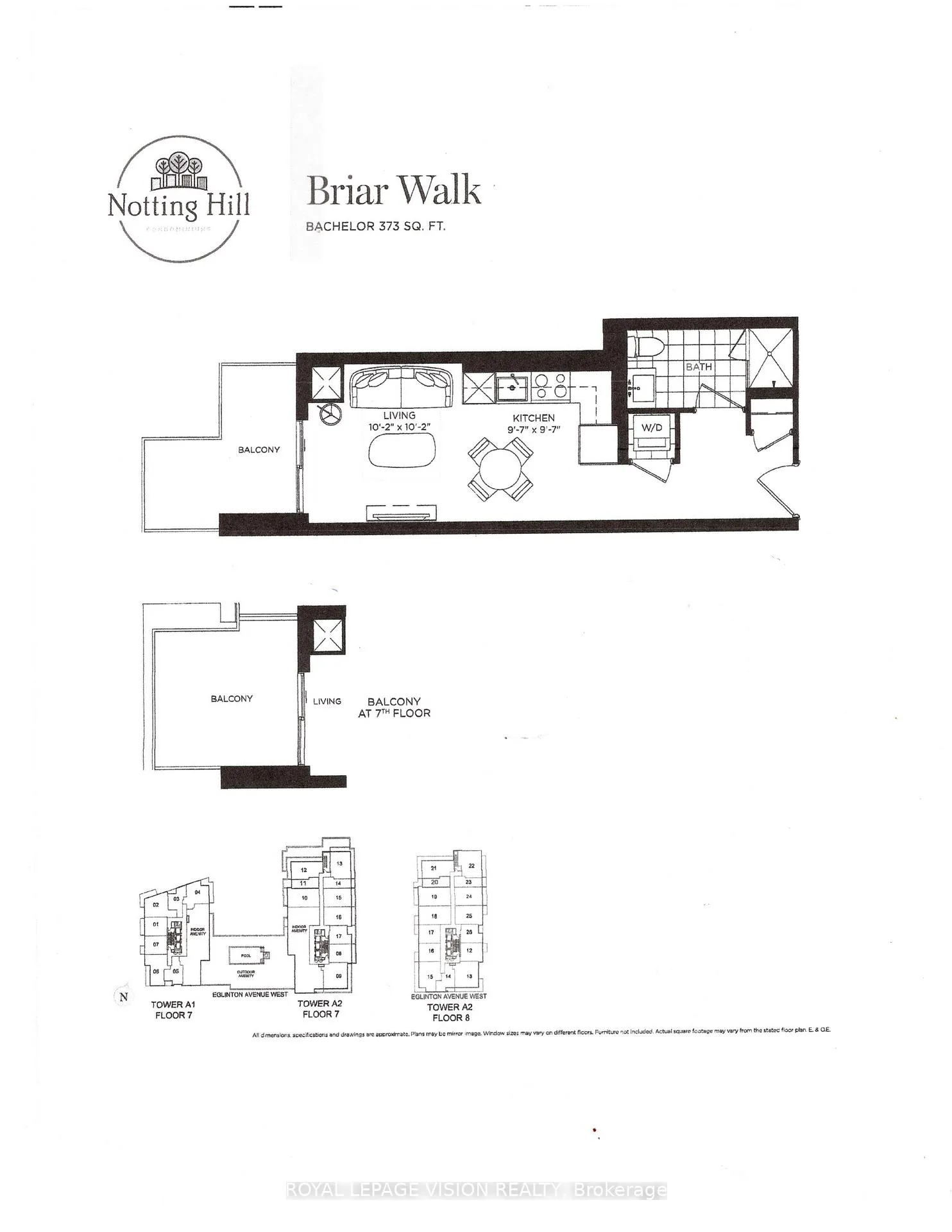 Front of Unit 820, 4010 Eglinton Avenue W