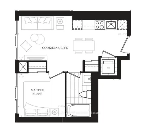 Front of Unit 1903, 15 Mercer Street