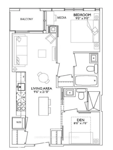 Front of Unit 1712, 1 Yorkville Avenue