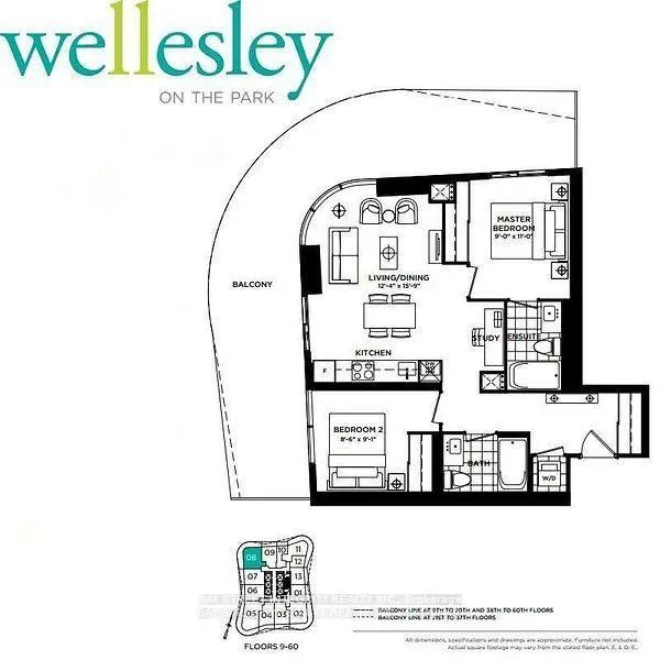 Photo 3 of Unit 1308, 11 Wellesley Street W, Toronto, Bay Street Corridor — HOMEH