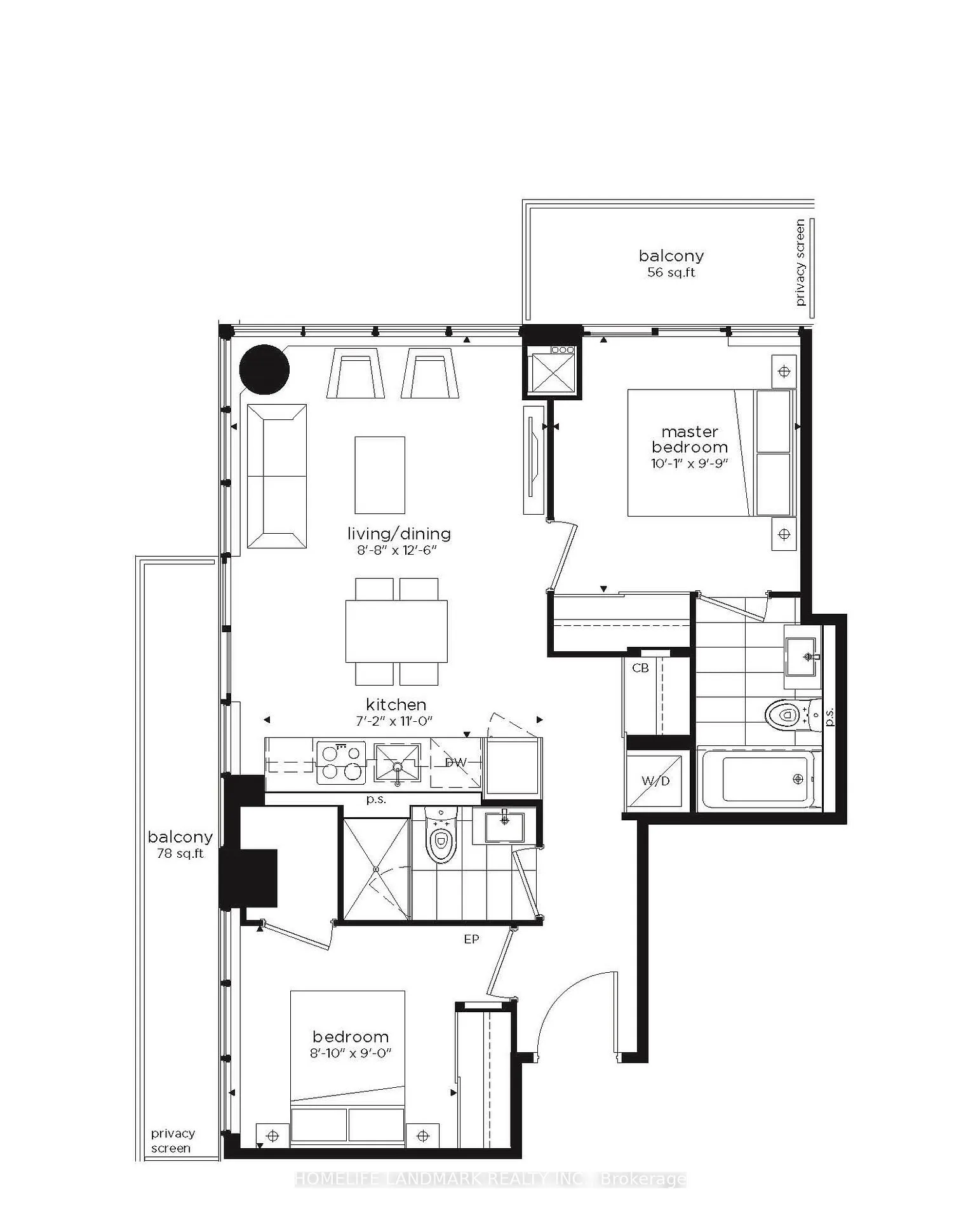 Photo 8 of Unit 2804, 99 Broadway Avenue, Toronto, Mount Pleasant West — HOMEH