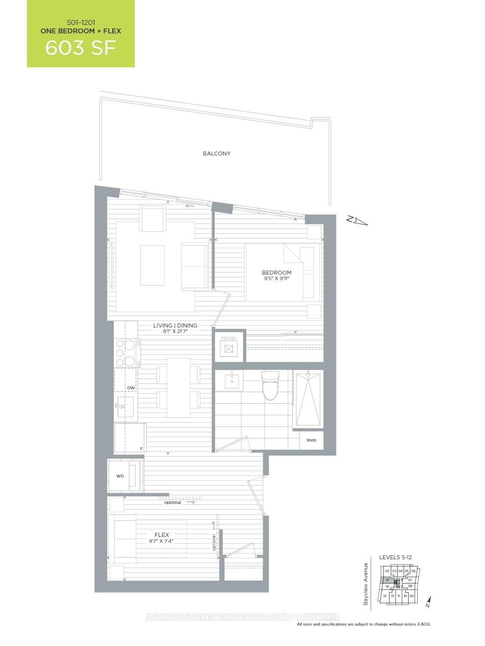 Photo 2 of Unit 1101, 3237 Bayview Avenue, North York, Bayview Woods-Steeles — HOMEH