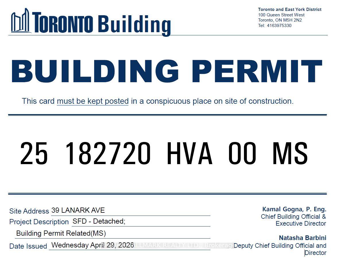 Photo 4 of 39 Lanark Avenue, Toronto, Oakwood Village — HOMEH