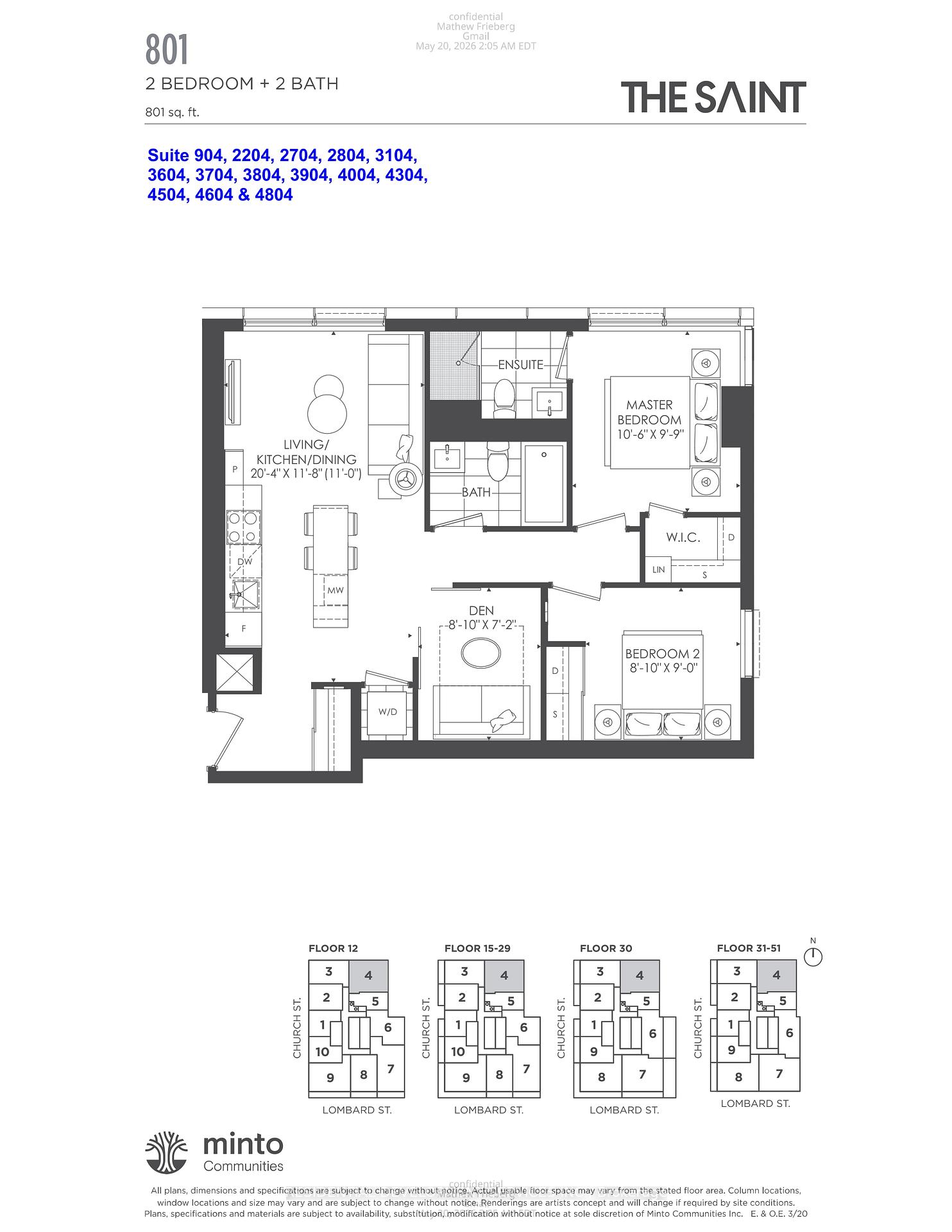 Front of Unit 3704, 89 Church Street