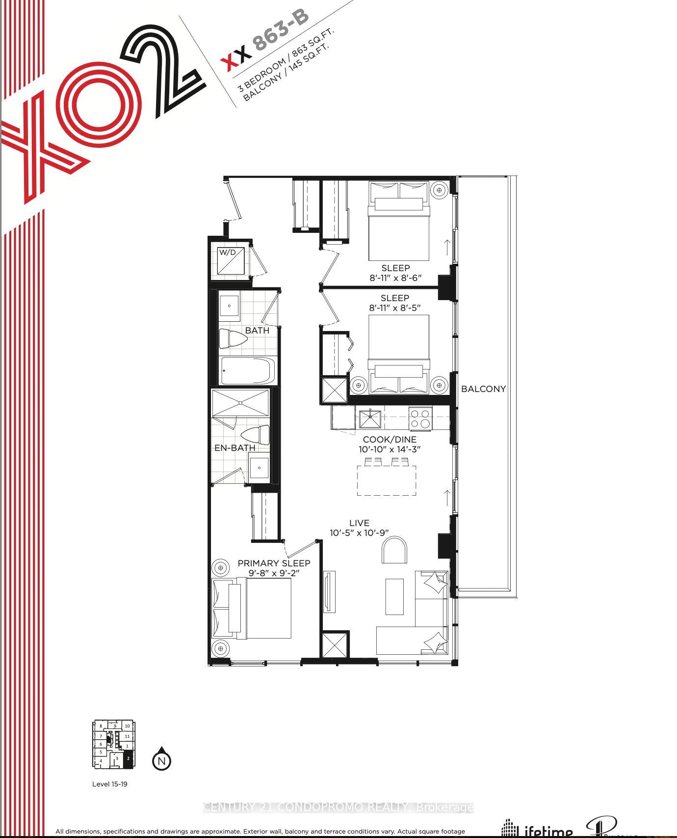 Photo 3 of Unit 1502, 285 Dufferin Street, Toronto, South Parkdale — HOMEH