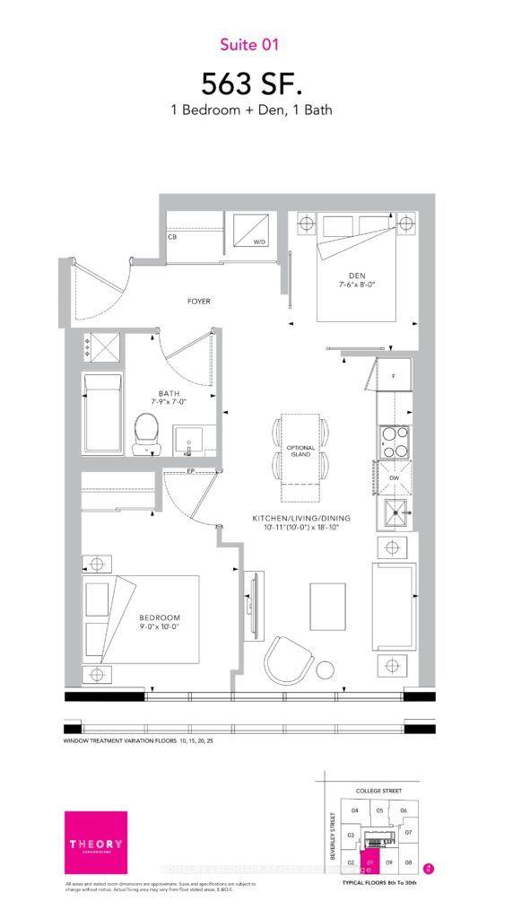 Front of Unit 3001, 203 college Street