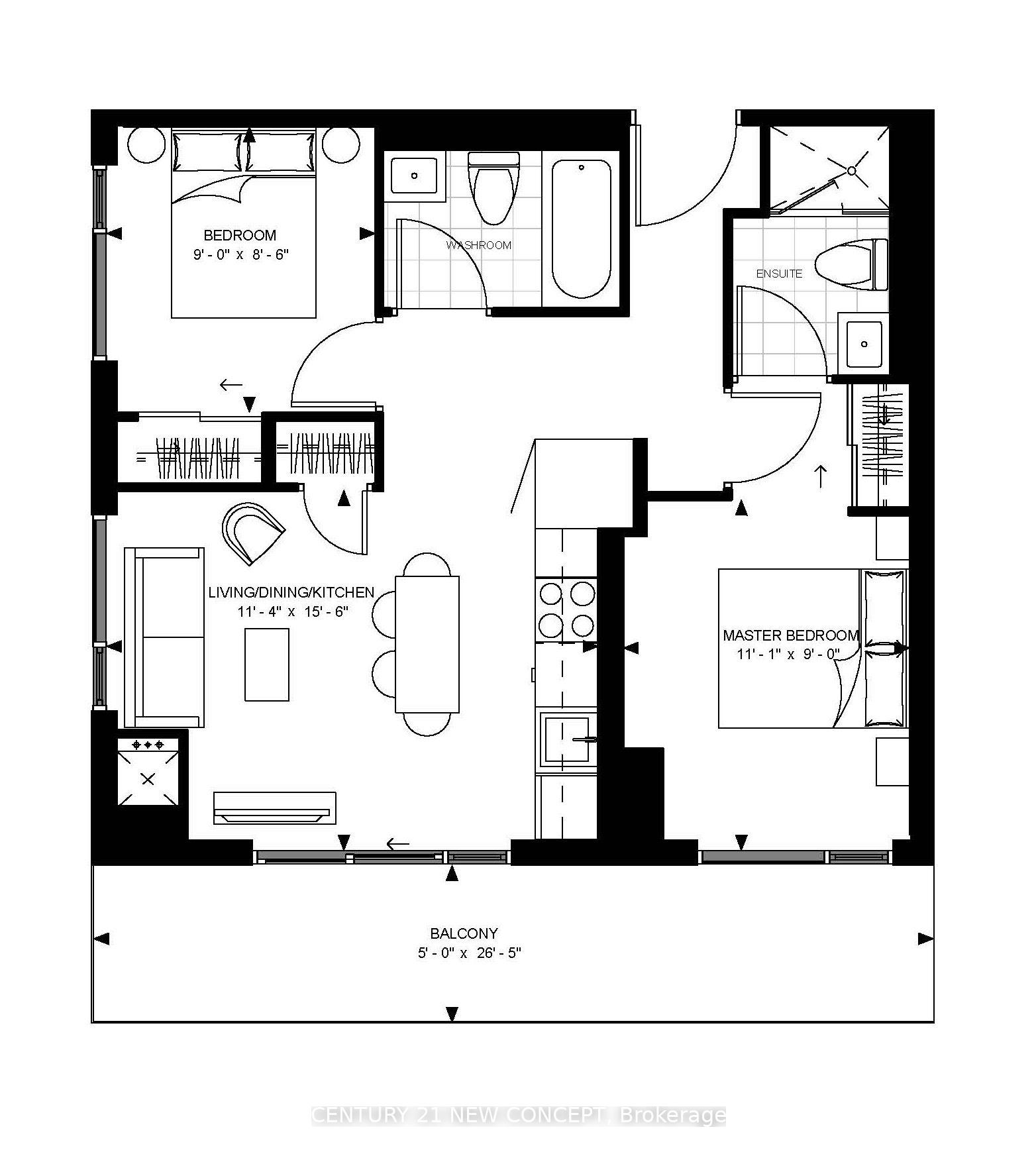 Photo 15 of Unit 1712, 8 Widmer Street, Toronto, Waterfront Communities — HOMEH