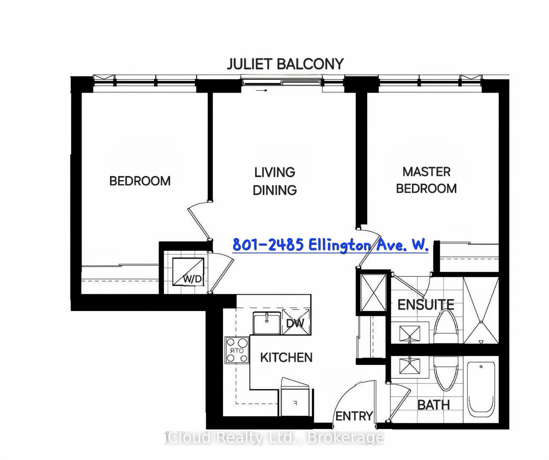 Front of Unit 801, 2485 Eglinton Avenue W