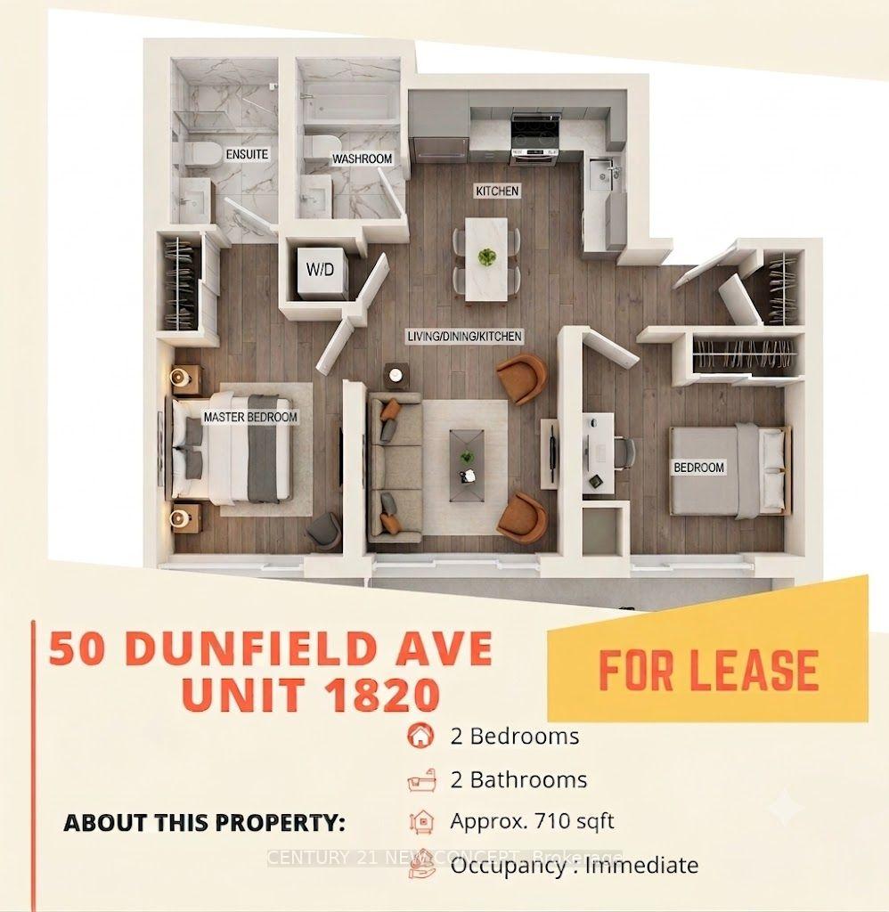 Front of Unit 1820, 50 Dunfield Avenue