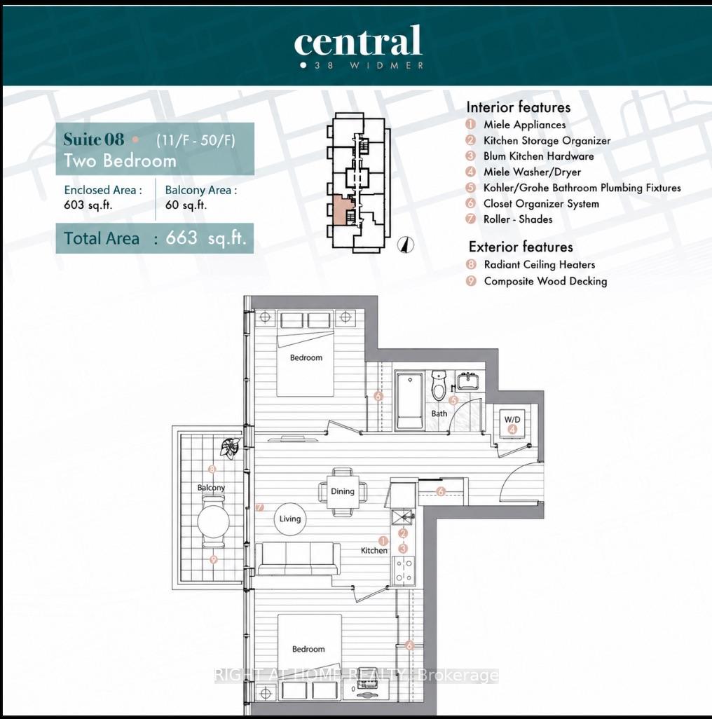 Photo 9 of Unit 2308, 38 Widmer Street, Toronto, Waterfront Communities — HOMEH