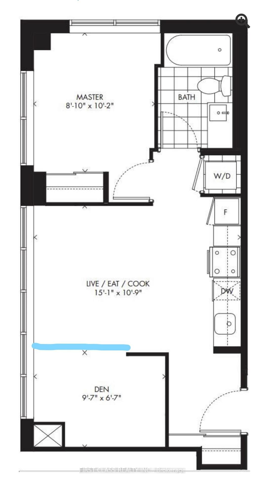 Front of Unit 805, 181 Huron Street