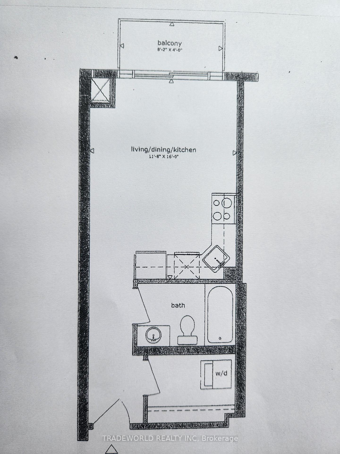 Front of Unit 503, 150 East Liberty Street