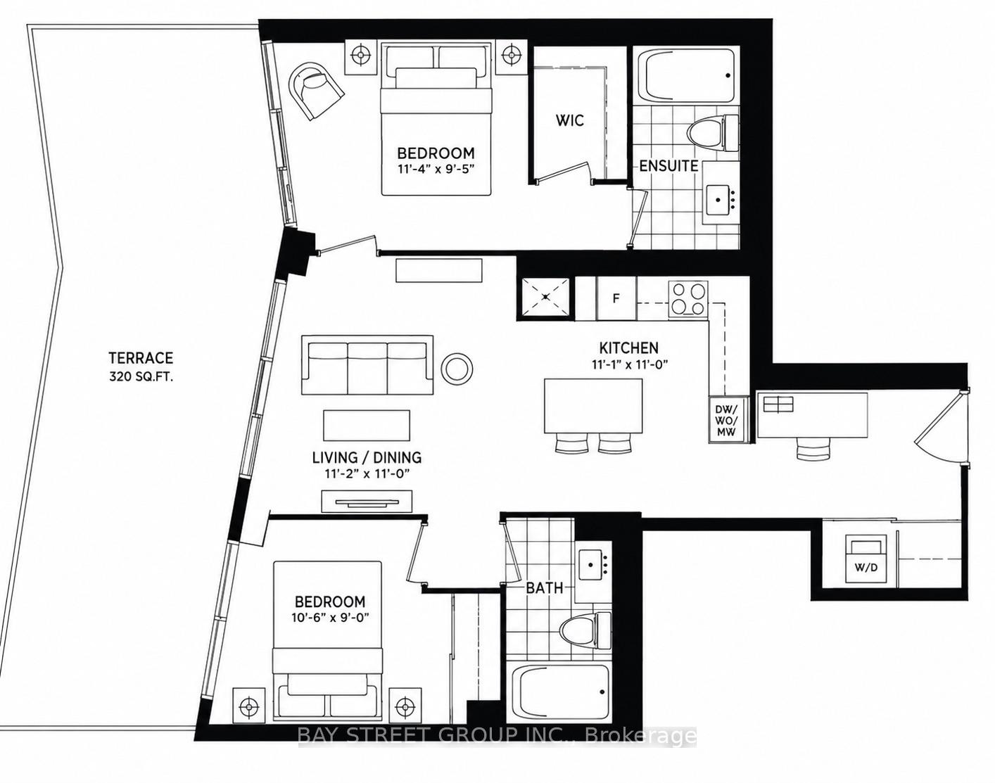 Front of Unit 608, 11 Wellesley Street W