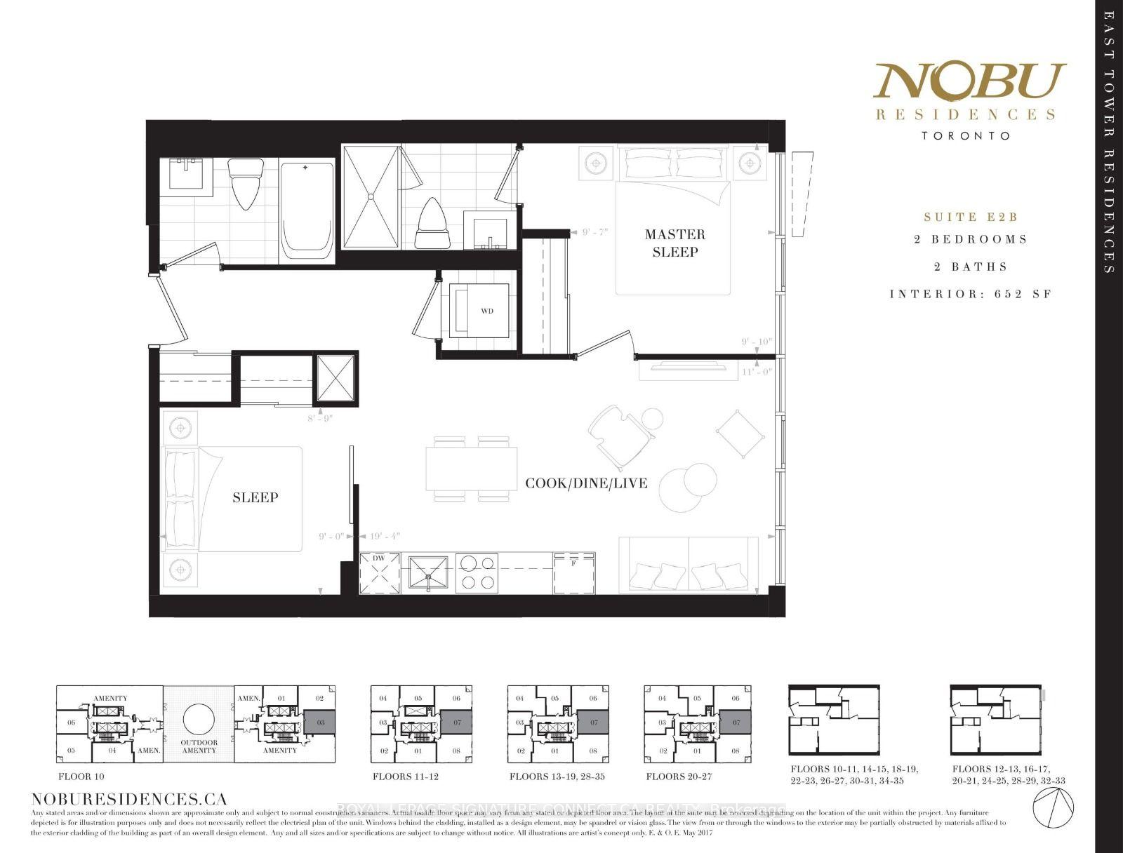 Front of Unit 1607, 15 Mercer Street