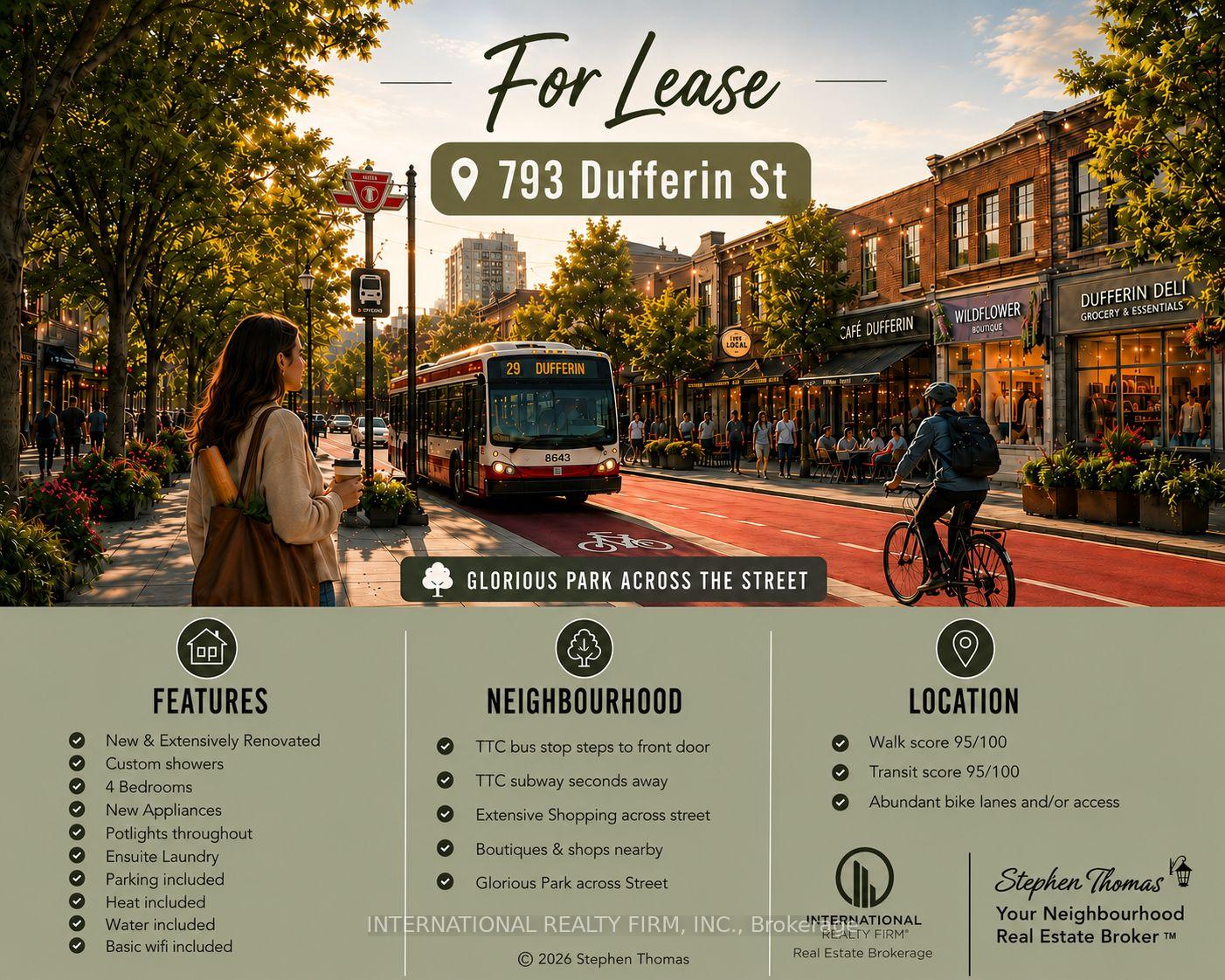 Front of Unit Upper, 793 Dufferin Street