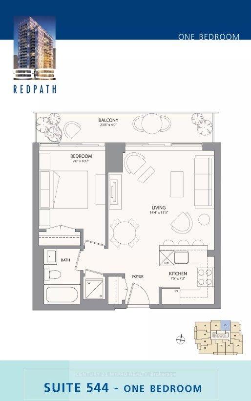 Photo 2 of Unit 701, 83 Redpath Avenue, Toronto, Mount Pleasant West — HOMEH