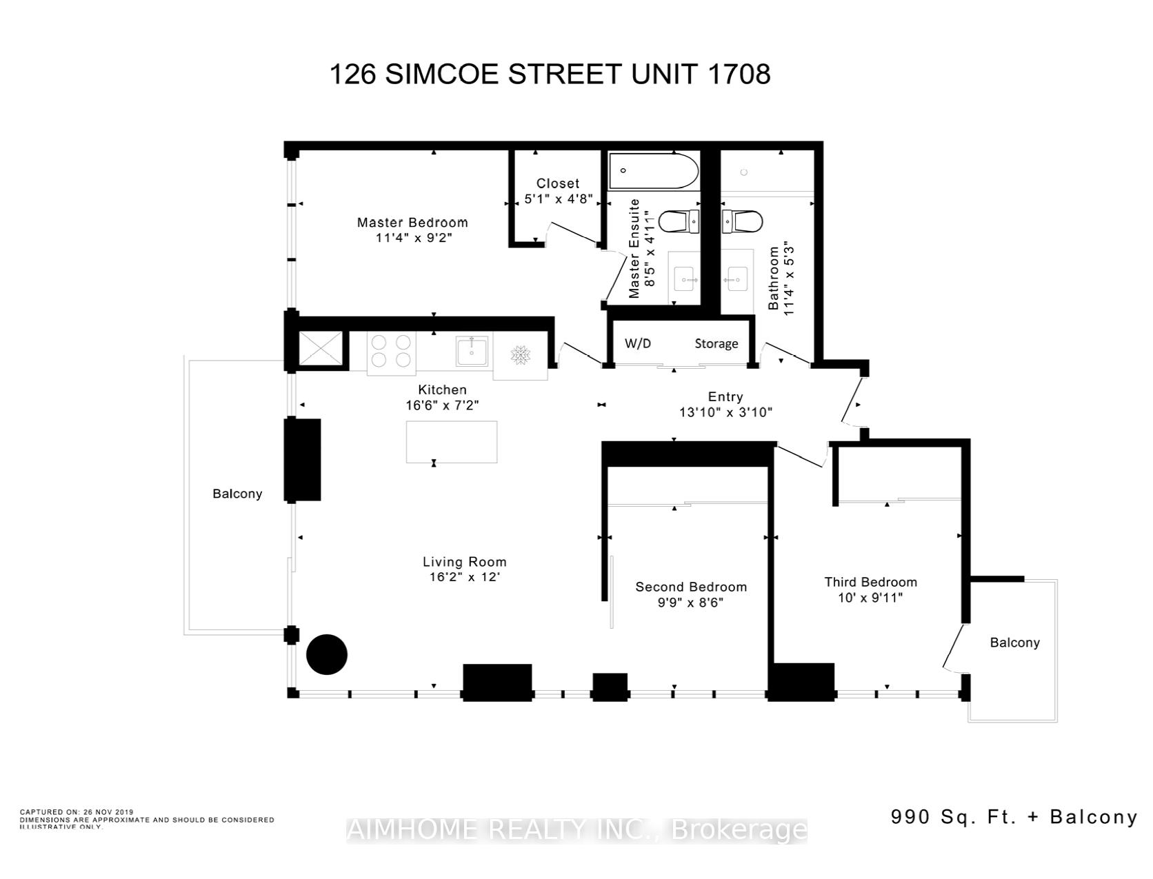 Photo 1 of Unit 1708, 126 Simcoe Street, Toronto, Waterfront Communities — HOMEH